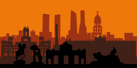 Silhouette of Madrid