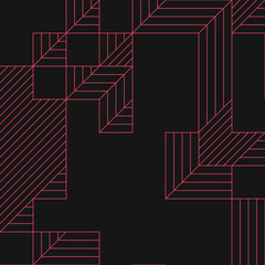 Implementation of Edward Zajec’s “Il Cubo” from 1971. Essentially a Truchet tile set of 8 tiles and rules for placement art illustration