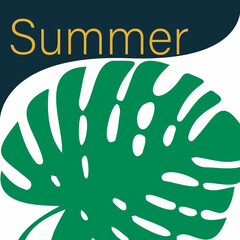 Summer vector poster colorful background. Modern minimal covers design