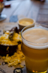 beer in a glass