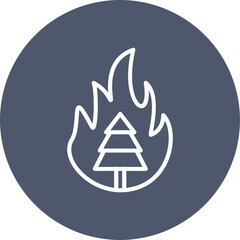 Burning Tree Icon