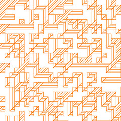 Implementation of Edward Zajec’s “Il Cubo” from 1971. Essentially a Truchet tile set of 8 tiles and rules for placement art illustration
