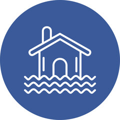 Flooded House Icon