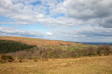 Fototapeta premium Hergest ridge along the border of England and Wales.