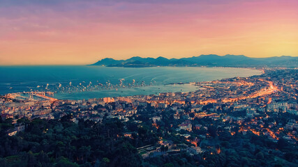 The city of Cannes on the French Riviera - obrazy, fototapety, plakaty
