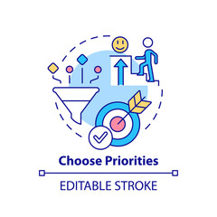 Choose priorities concept icon. Life and virtual world. Coping with gaming addiction abstract idea thin line illustration. Isolated outline drawing. Editable stroke. Arial, Myriad Pro-Bold fonts used
