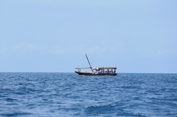 Zanzibar boat in the sea