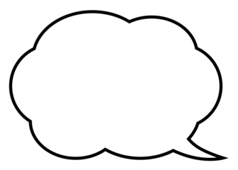 シンプルな雲形の吹き出し