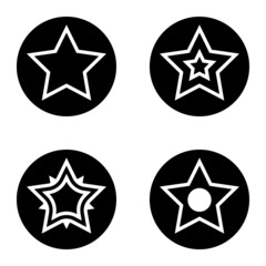 Stars1sg Flat Icon Set Isolated On White Background
