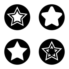 Stars1sg Flat Icon Set Isolated On White Background
