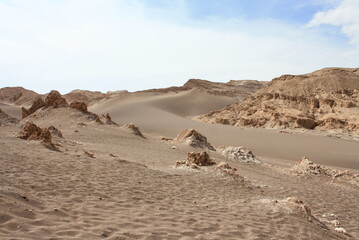 Panoramic view on Valle de la Luna. Atacama desert. Chile. South America