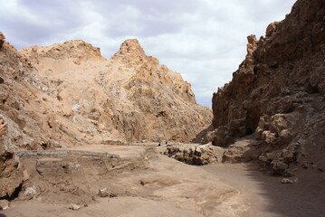 Panoramic view on Valle de la Luna. Atacama desert. Chile. South America