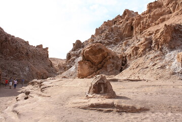 Panoramic view on Valle de la Luna. Atacama desert. Chile. South America