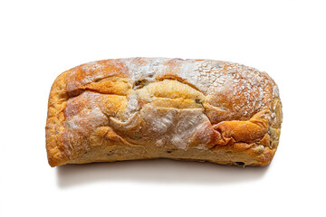 Italian ciabatta bread, with golden crispy crust