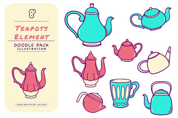 Teapots Doodle Pack