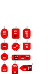 Promotional labels. hang tags