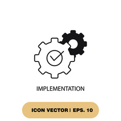 implementation icons  symbol vector elements for infographic web