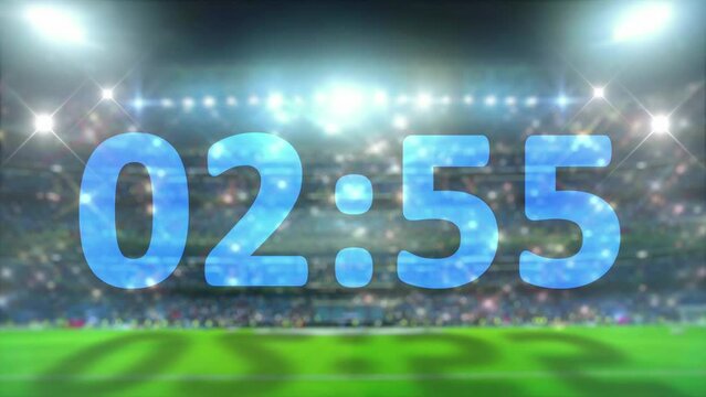 3-minute countdown to the start of the sport match
