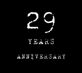 anniversary background image white letter on black background.