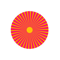 Abstract sun, geometric sunburst