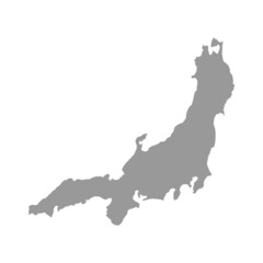 Honshu vector map isolated on white background