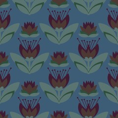 Floral seamless flower pattern for fabrics and textiles and packaging and gifts and cards and linens and kids