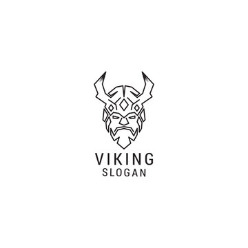 Viking logo icon design template. luxury, premium vector