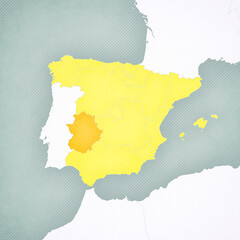 Map of Spain - Extremadura
