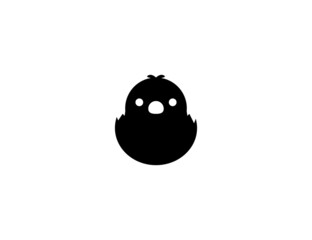 Hatching Chick vector icon. Isolated Hatching Chick flat illustration