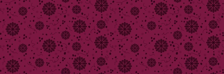 Seamless pattern with snowflakes on blue background for packaging and fabrics