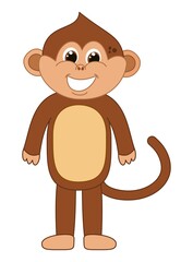 Young person in monkey suit with a big smile and brown eyes