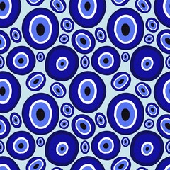 Summer seamless magic evil eye pattern for fabrics and packaging and gifts and cards and linens and wrapping paper