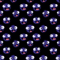 Fototapeta premium Kids seamless aliens monsters pattern for textiles and packaging and gifts and cards and linens and wrapping paper