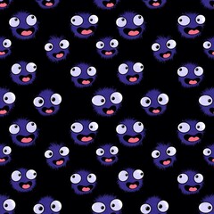 Kids seamless aliens monsters pattern for textiles and packaging and gifts and cards and linens and wrapping paper