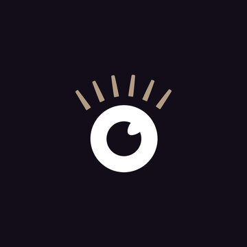 Eyes graphic icon logo vector. Unique eye media vision logotype design template
