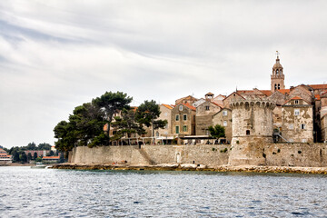 Naklejka premium Korcula, Kroatien, Marco Polo, Landschaft