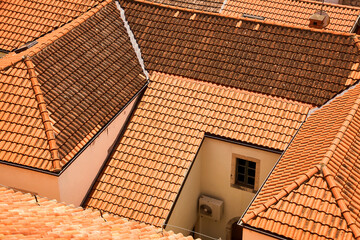 D&auml;cher, Struktur, Vogelperspektive.