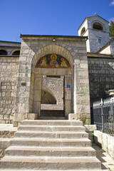 Fototapeta na wymiar Orthodox Monastery of the Nativity of the Blessed Virgin Mary in Cetinje, Montenegro 