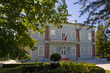 Fototapeta na wymiar Blue Palace - official residence of the president of Montenegro in Cetinje, Montenegro