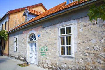 Fototapeta na wymiar Stone houses along main street of Cetinje, Montenegro