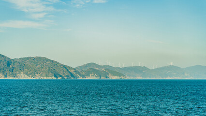 Fototapeta premium 愛媛県伊方町 船上からの佐田岬