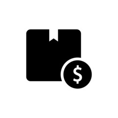 Package with dollar sign icon