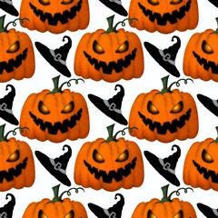 Halloween seamless pumpkin pattern for fabrics and textiles and packaging and gifts and cards and linens and kids