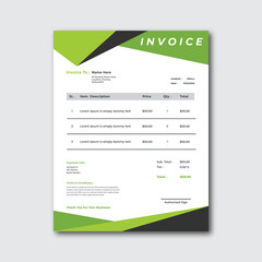 Professional and Creative Business Invoice design template.