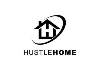symbol logo illustration design hustle home
