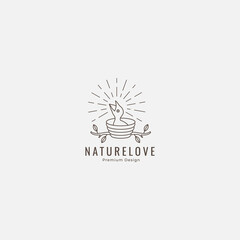 bird nest logo design vector graphic icon symbol illustration