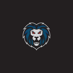 lion head mascot logo design vector graphic icon symbol illustration