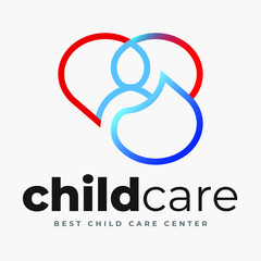 Fototapeta premium Lovely Child Care and Nutrition Logo