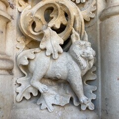 lion detail of Cathedral, Salamanca, Spain