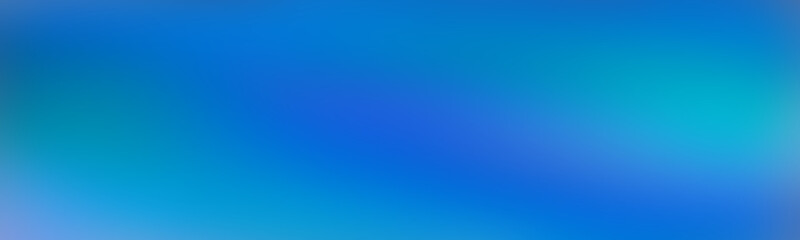 Wide banner poster template blue. Blurred background, pattern, wallpaper, smooth gradient texture raster abstract design business blue water. Vibrant backdrop.